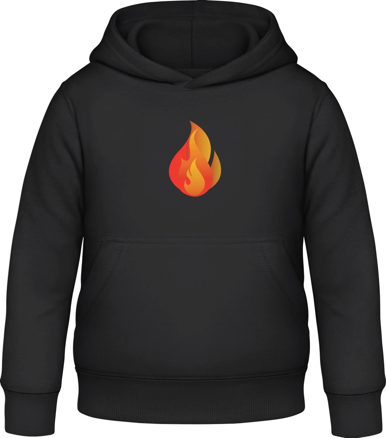 Fire - Black Awdis Hoodie Kids - Front