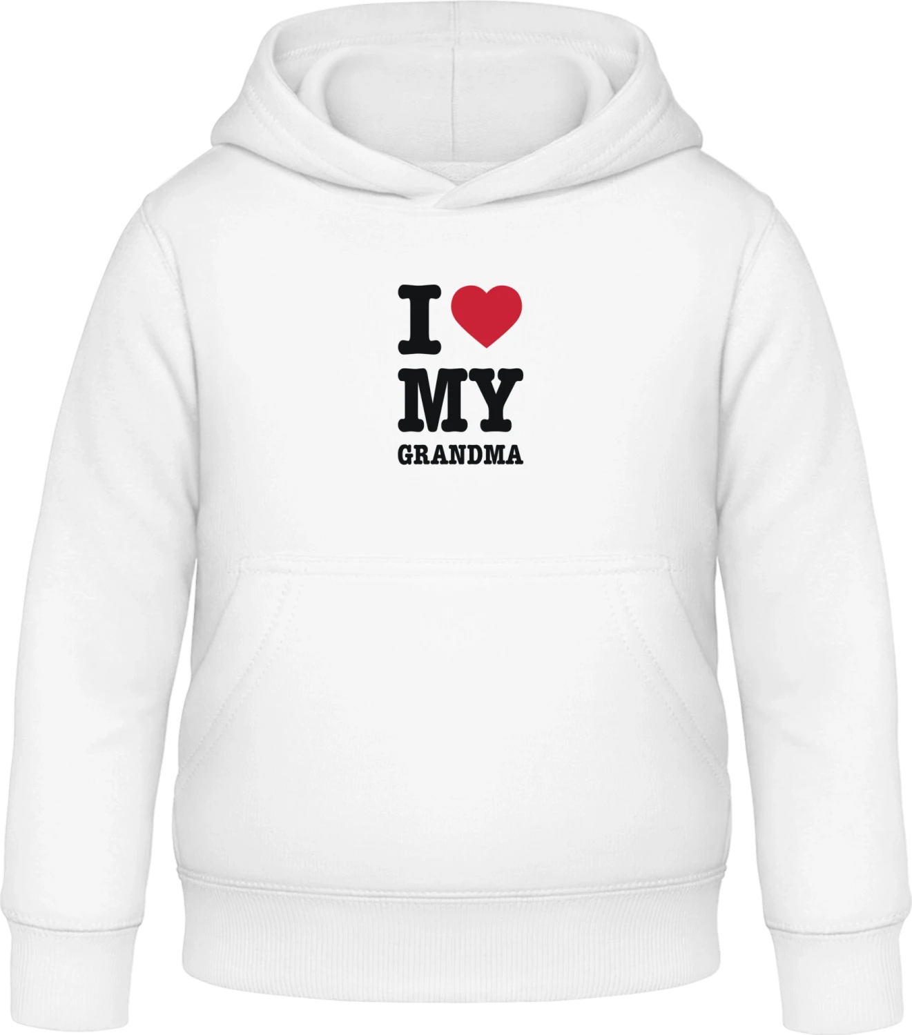 I Love My Grandma - Arctic white Awdis Hoodie Kids - Front