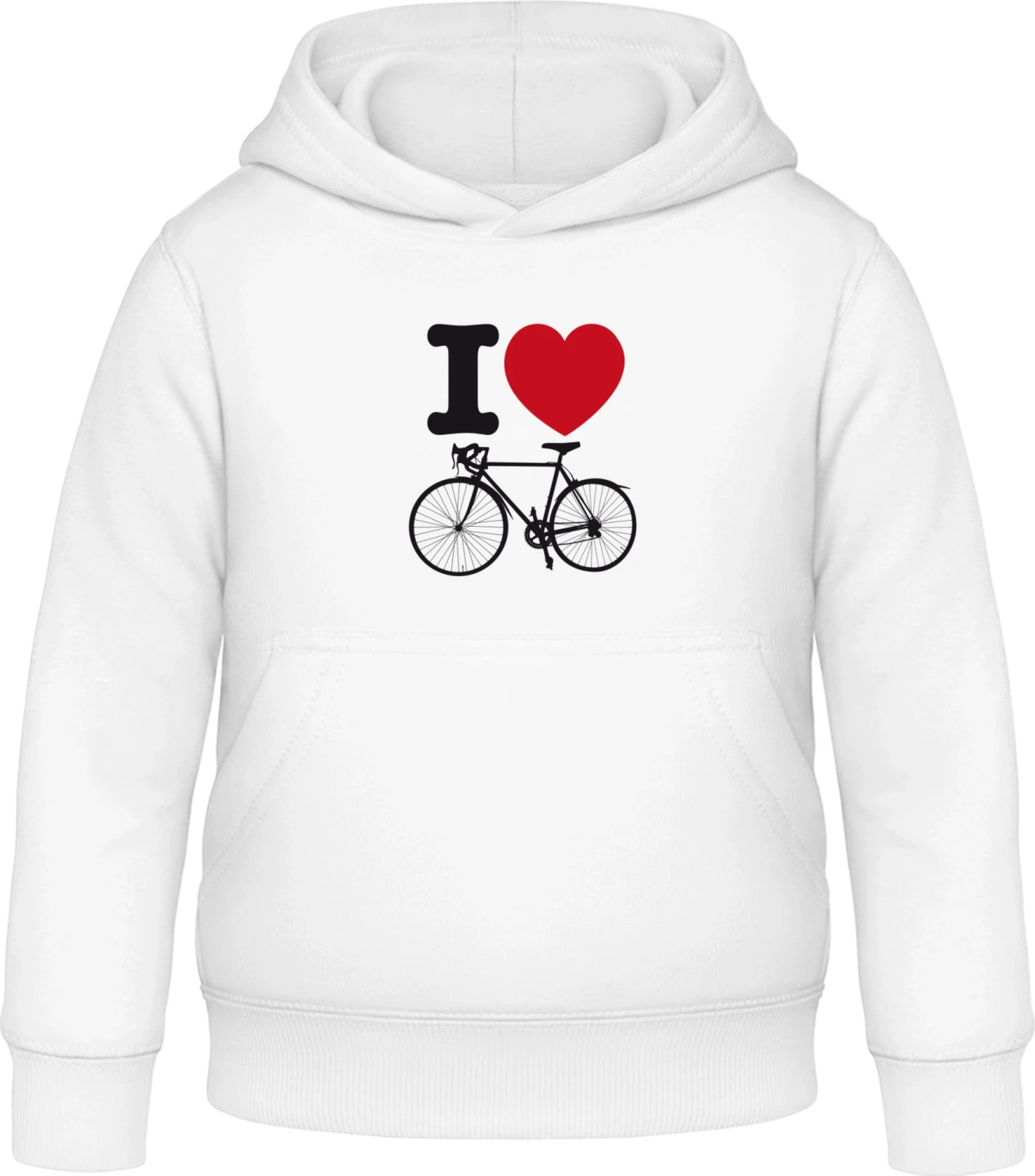 I Love My Bike - Arctic white Awdis Hoodie Kids - Front
