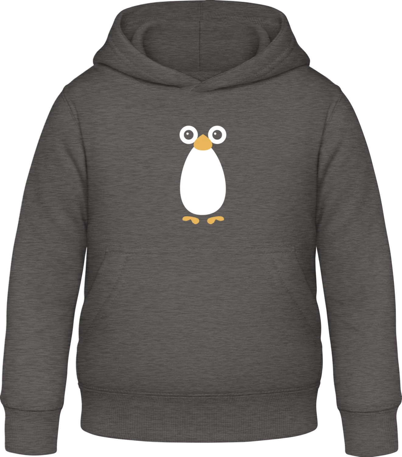 Penguin Effect - Charcoal Awdis Hoodie Kids - Front