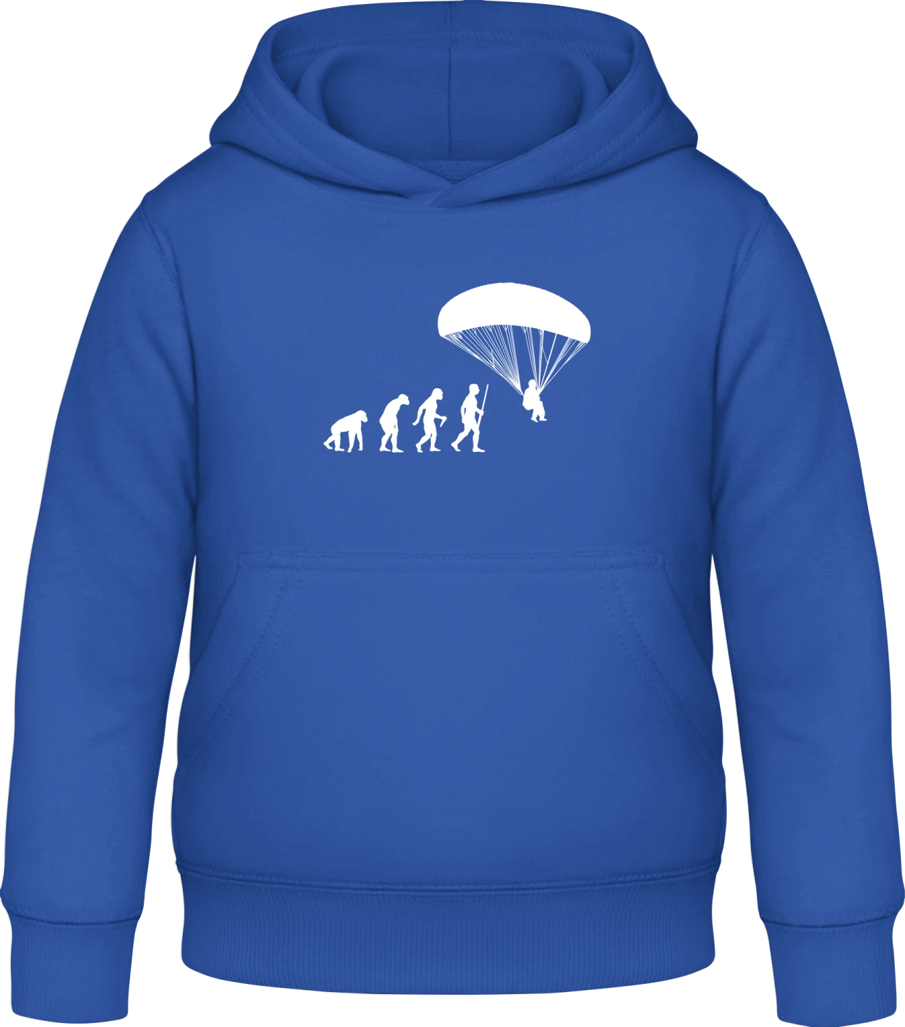 Paragliding Evolution - Royal blue Awdis Hoodie Kids - Front