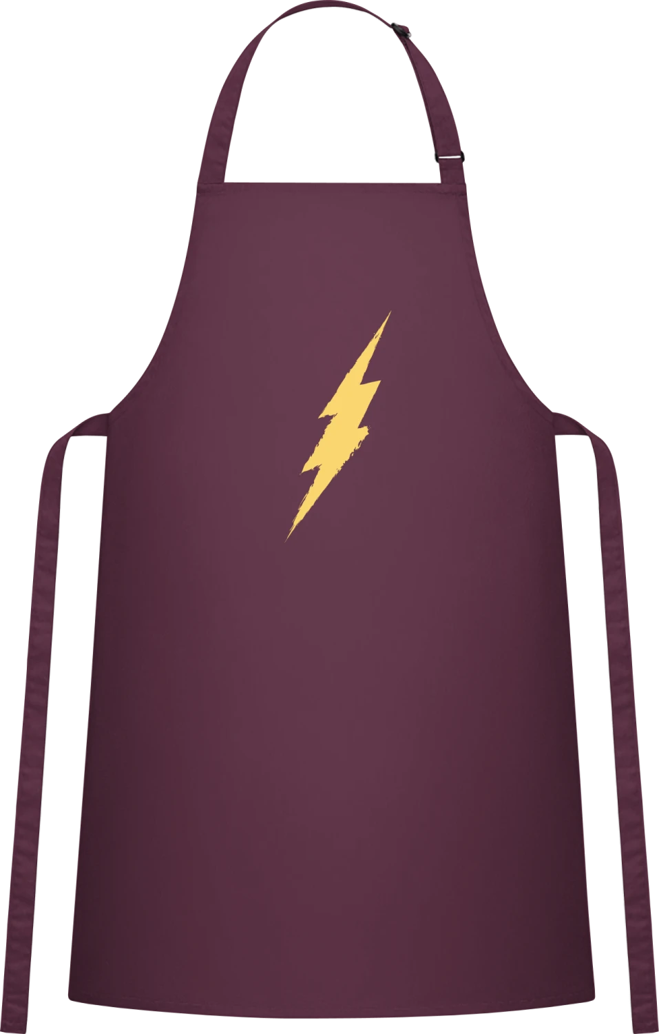 Flash Bazinga Energy - Aubergine Cotton Bib Apron - Front