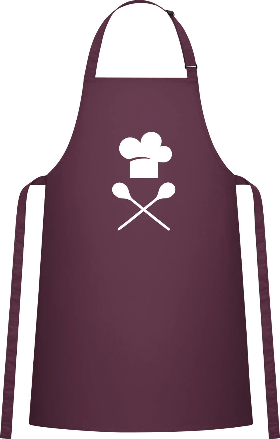 Cook Logo - Aubergine Cotton Bib Apron - Front