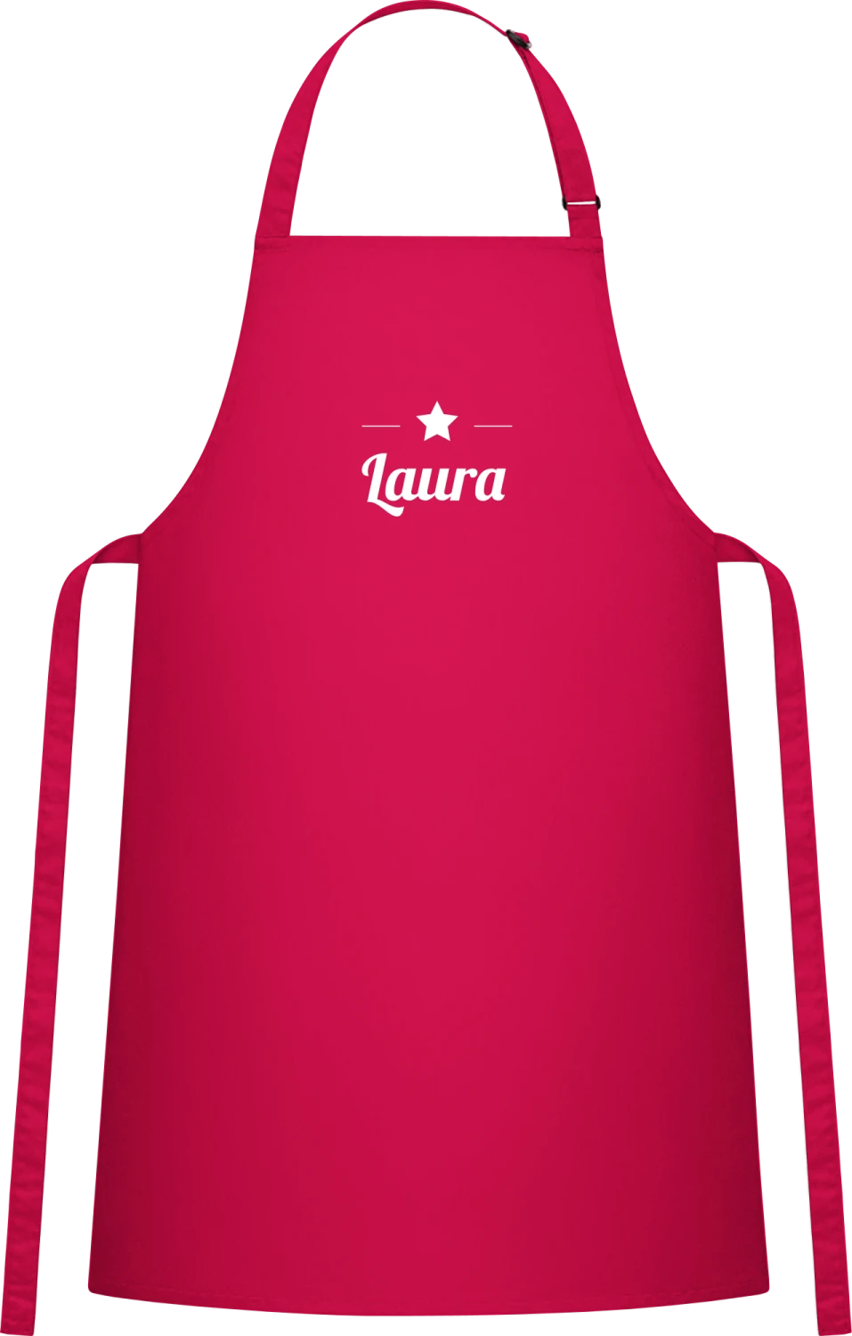 Laura Star - Hot Pink Cotton Bib Apron - Front