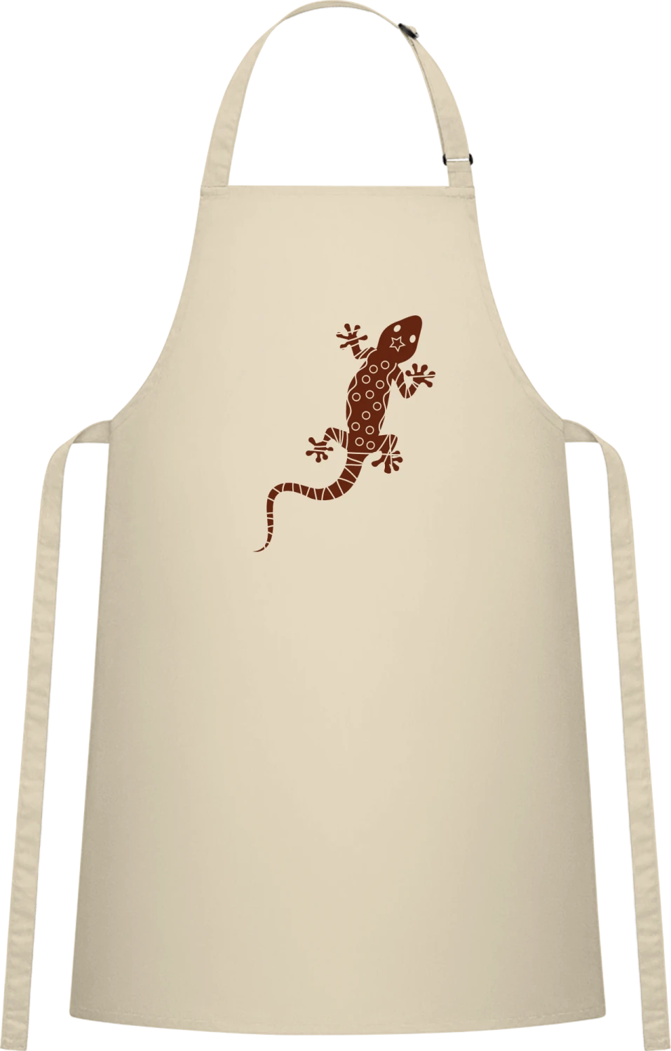Gecko Climbing - Natural Cotton Bib Apron - Front
