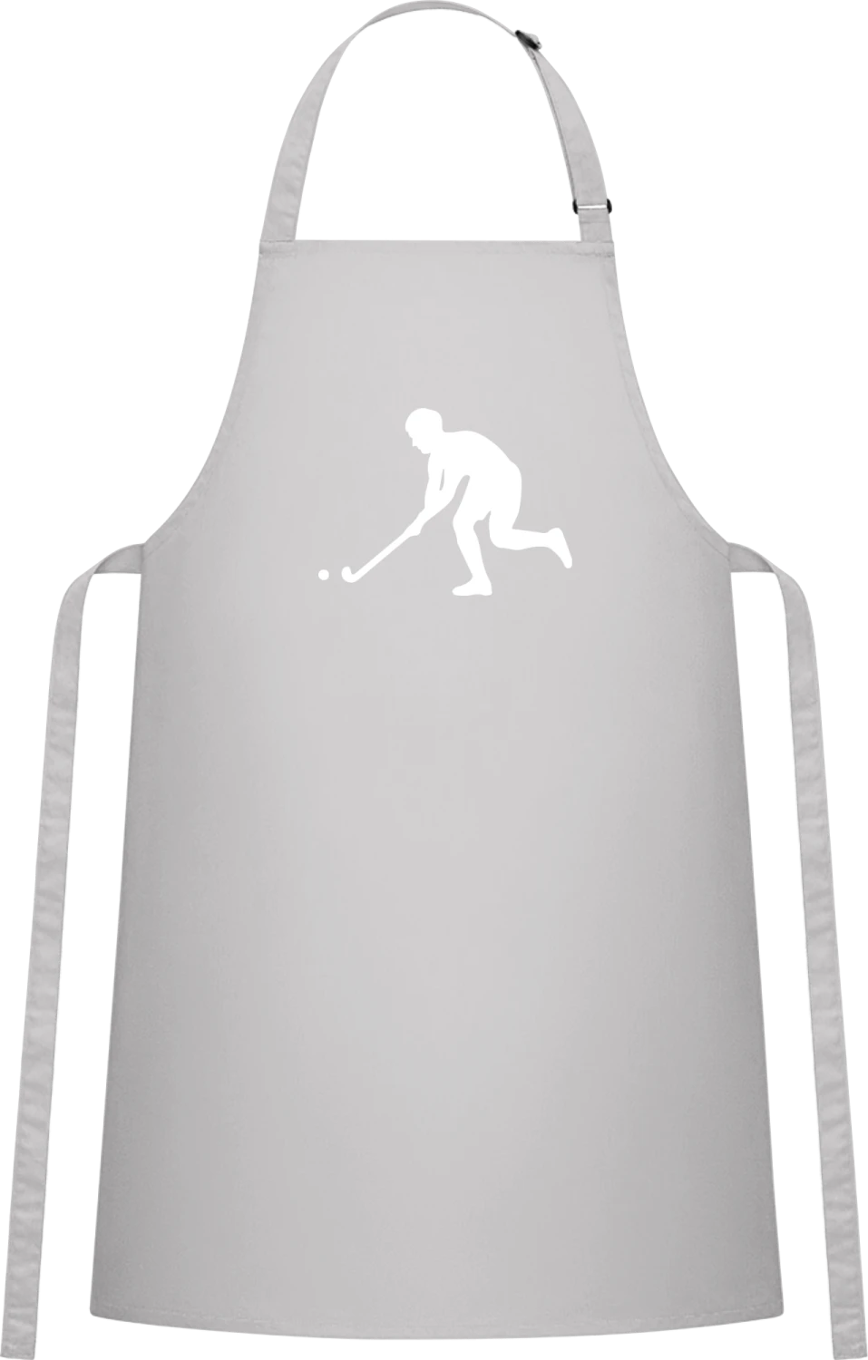 Field Hockey Player - Silver Cotton Bib Apron - Front