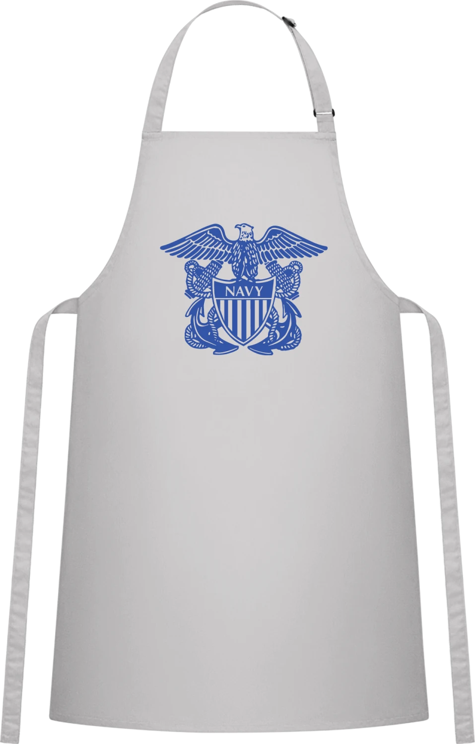 US Navy - Silver Cotton Bib Apron - Front