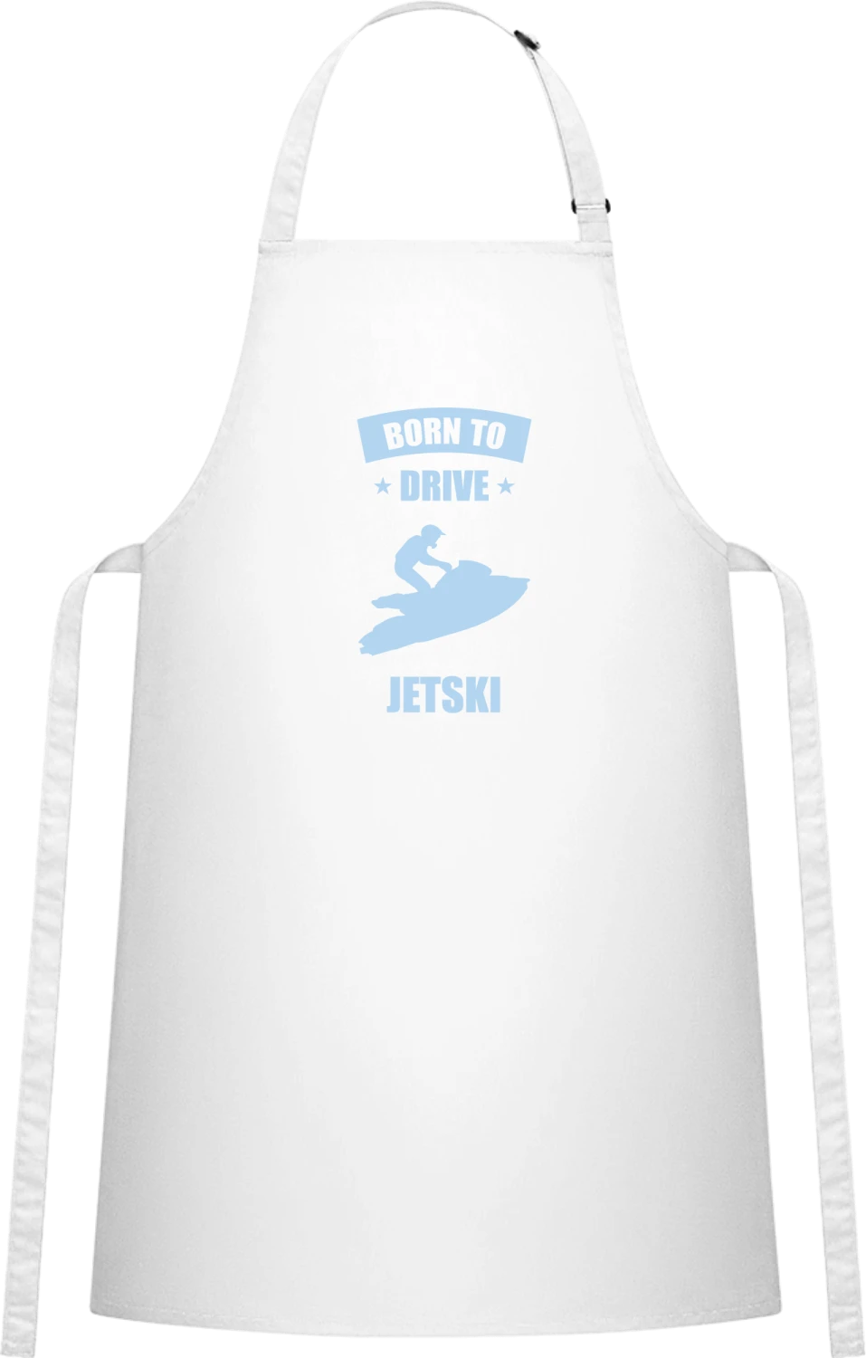 Born To Drive Jet Ski - White Cotton Bib Apron - Front