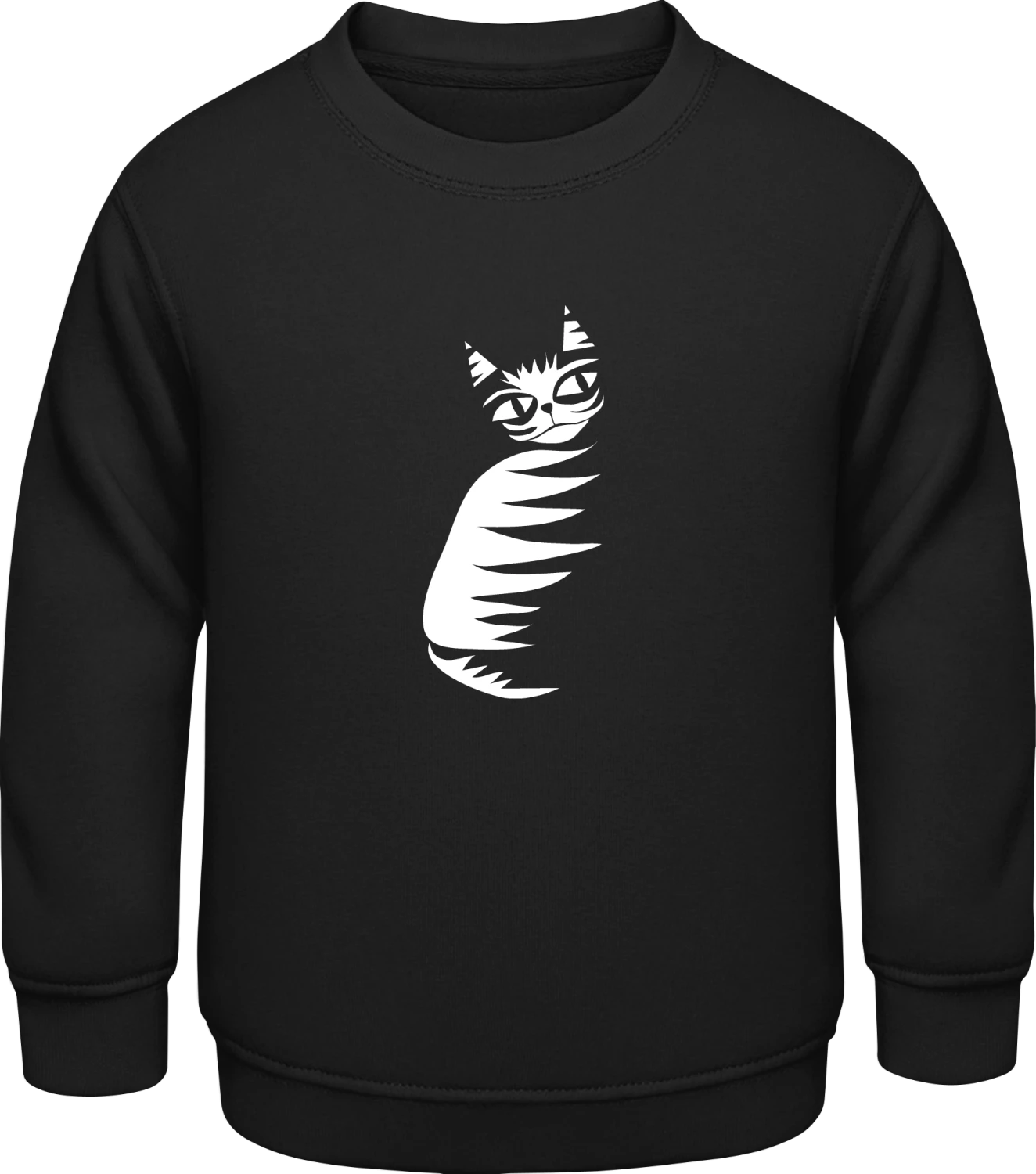 Cat Stripes - Black AWDis Sweat kids - Front
