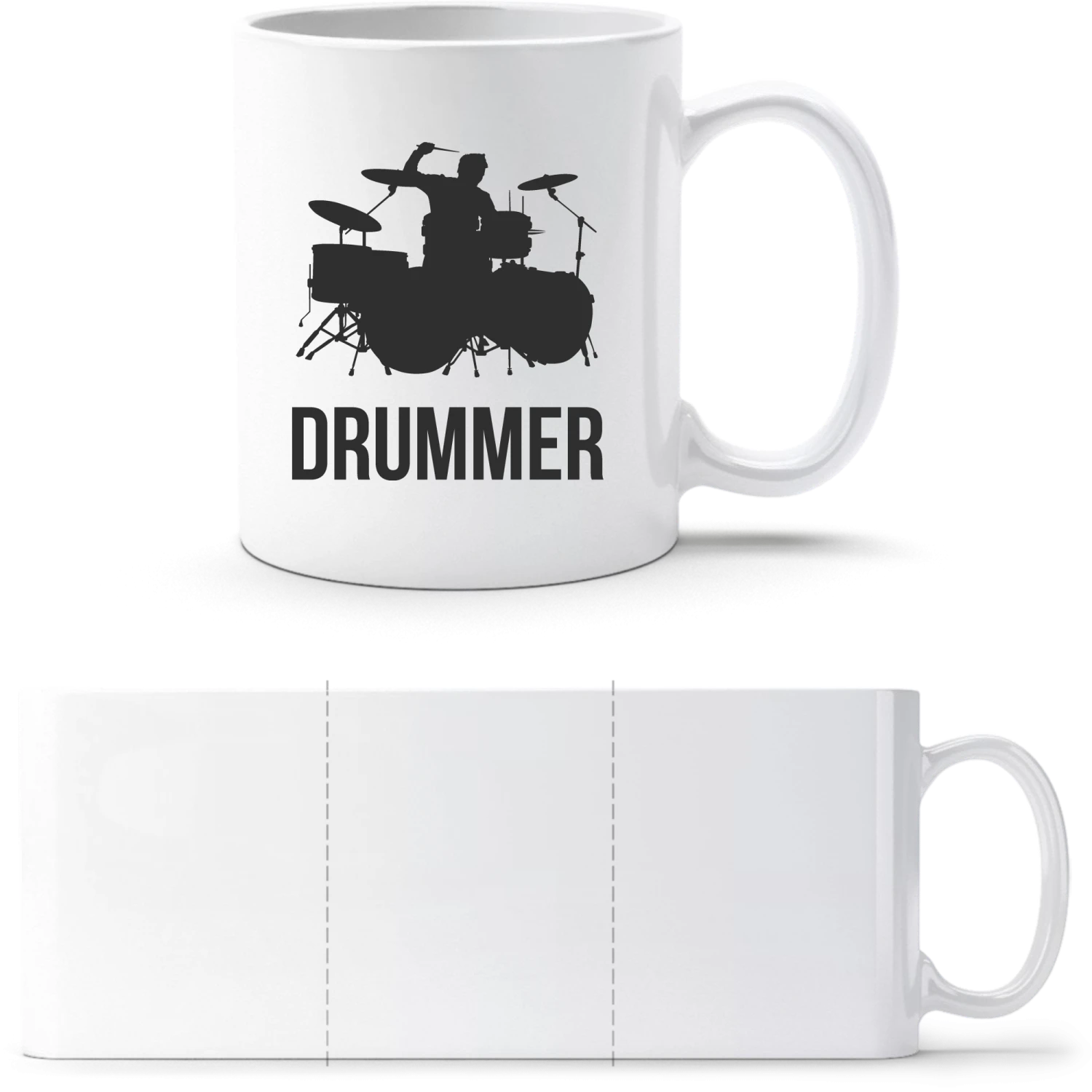 Drummer - White White mug - front