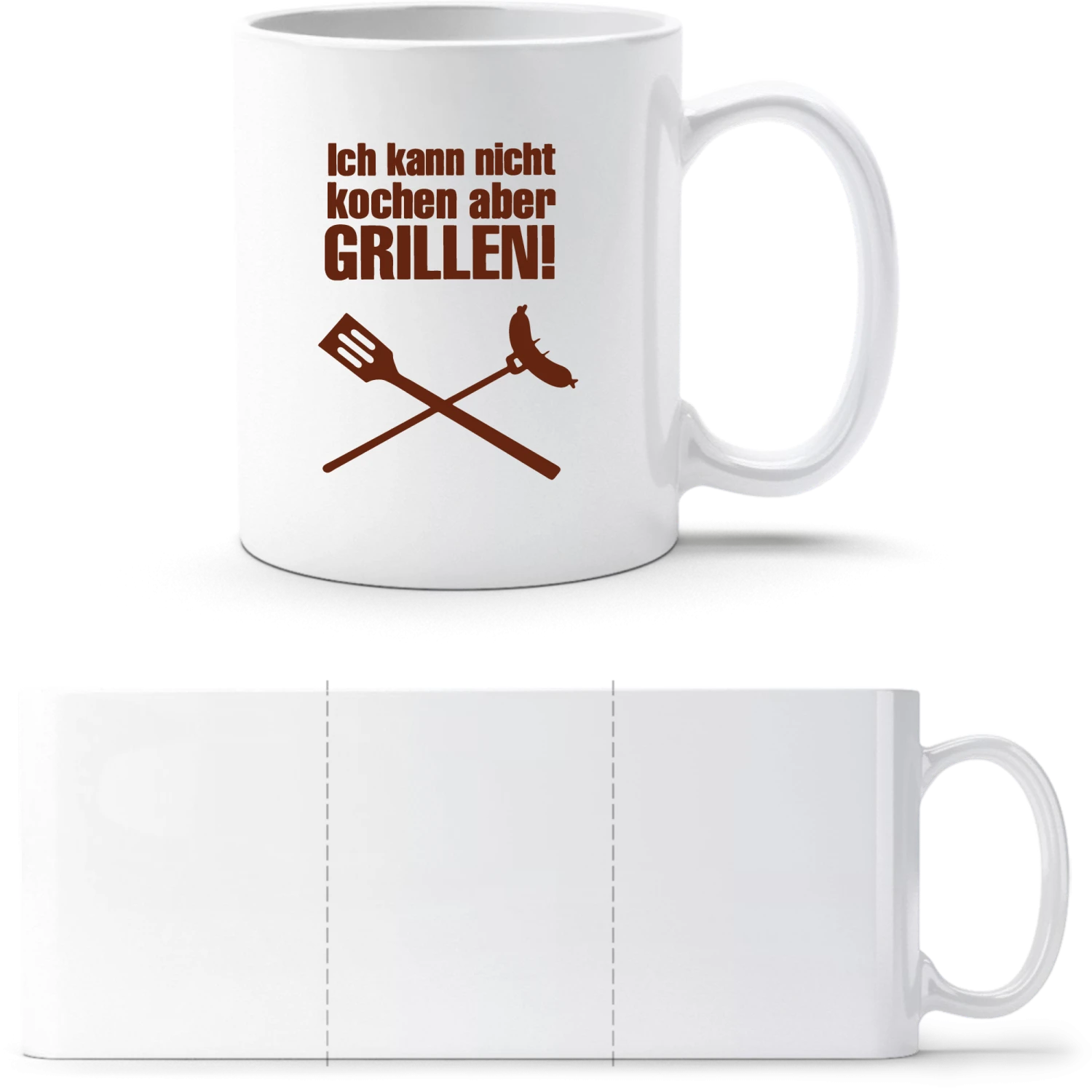 Nur Grillen - White White mug - front
