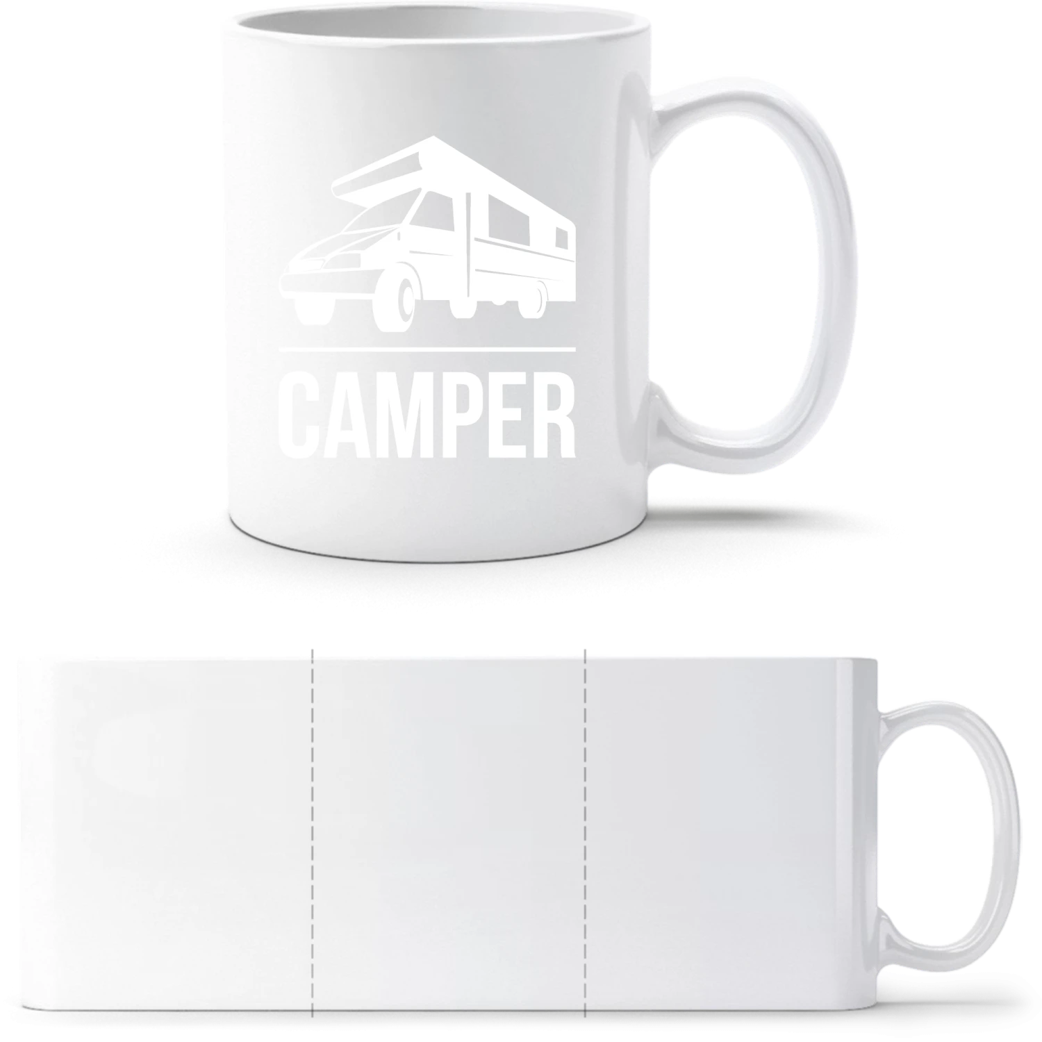Camper Caravan - White White mug - front