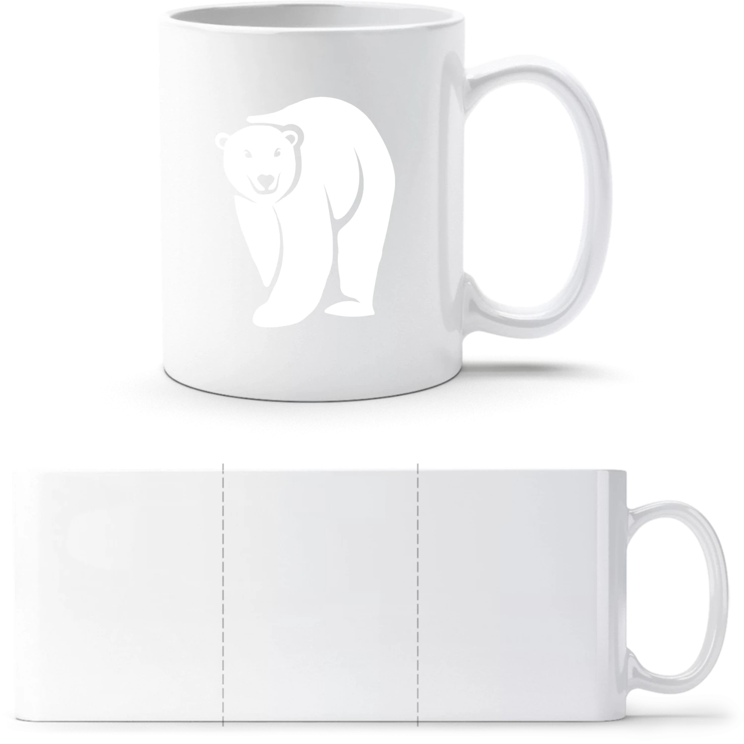 Polar Bear - White White mug - front