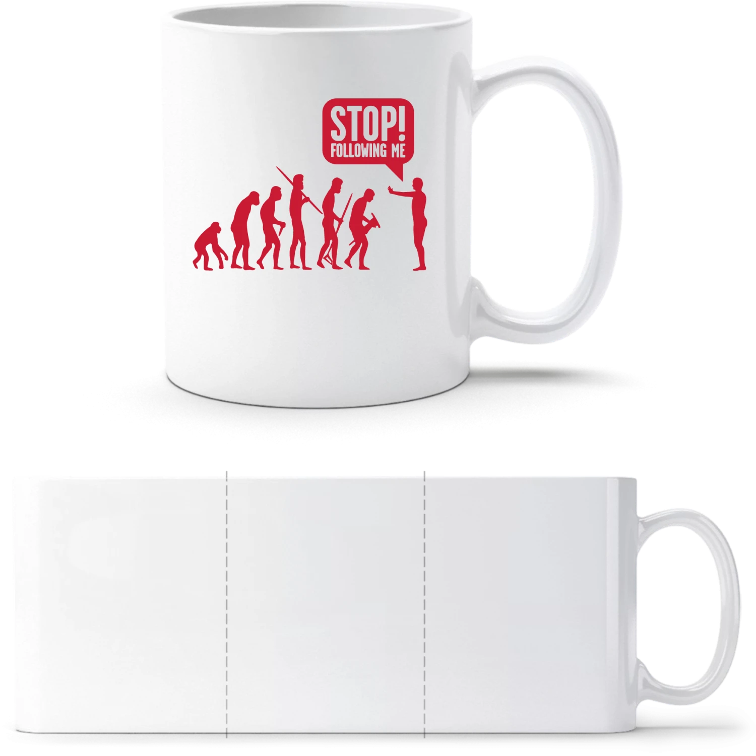 Stop Following Me - White White mug - front