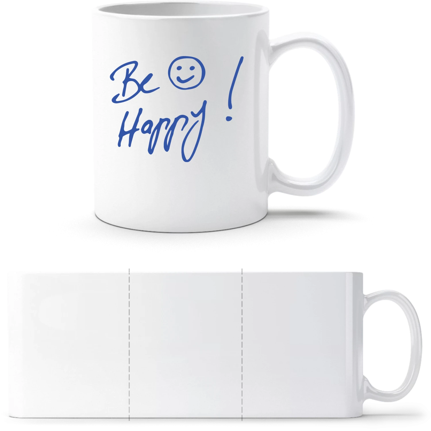 Be Happy - White White mug - front