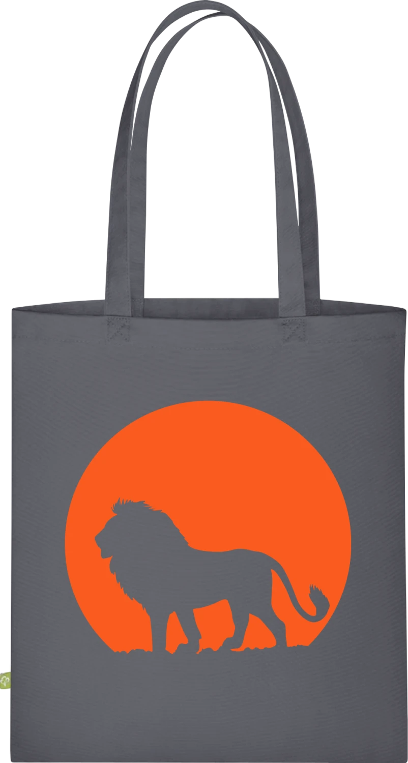 Lion in Moonlight - Graphite Grey Organic Bag for Life - Front