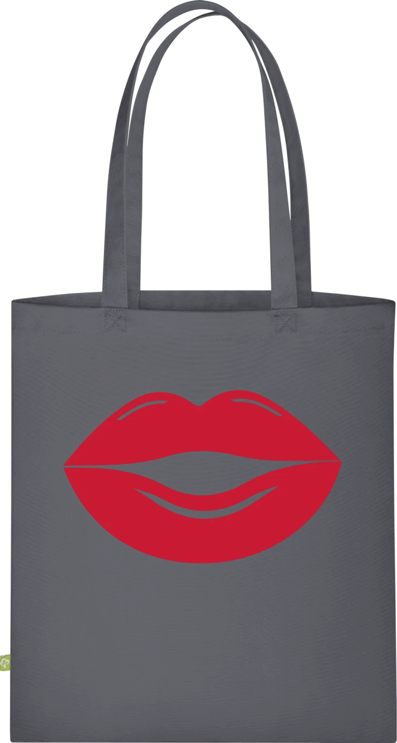 Lips Plastic - Graphite Grey Organic Bag for Life - Front
