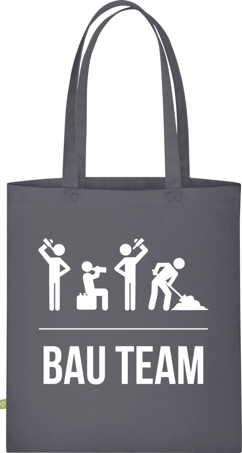 Bau Team - Graphite Grey Organic Bag for Life - Front
