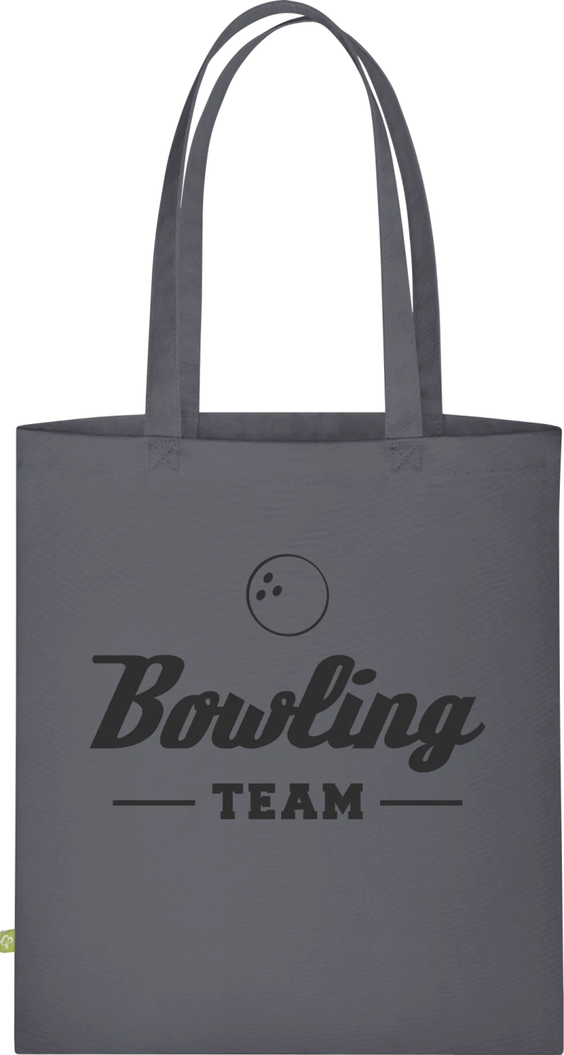 Bowling Team - Graphite Grey Organic Bag for Life - Front