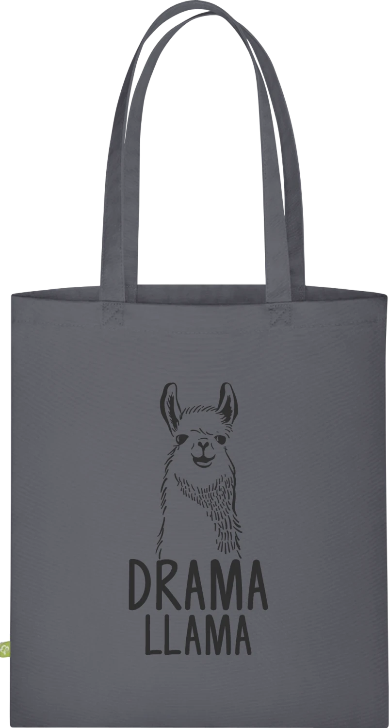 Drama Llama - Graphite Grey Organic Bag for Life - Front