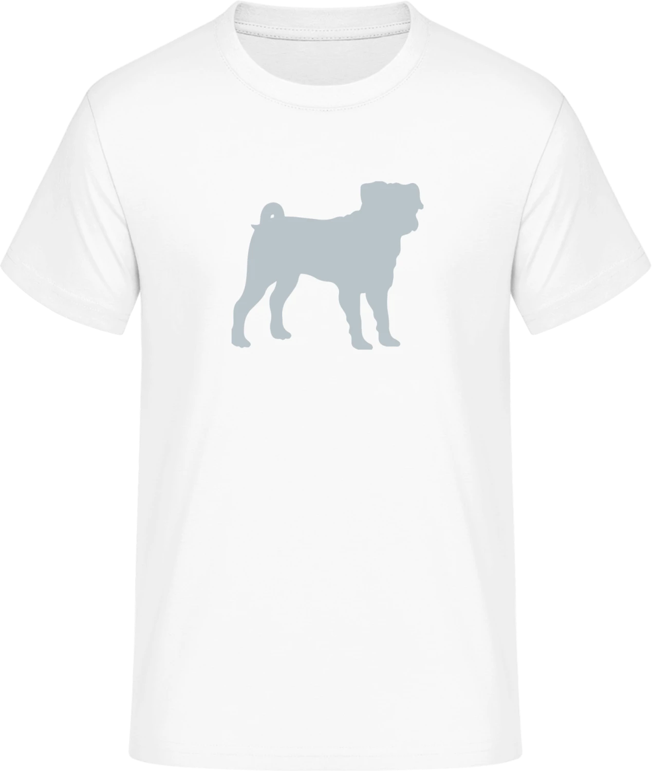 Pug Illustration - Front_Weiß