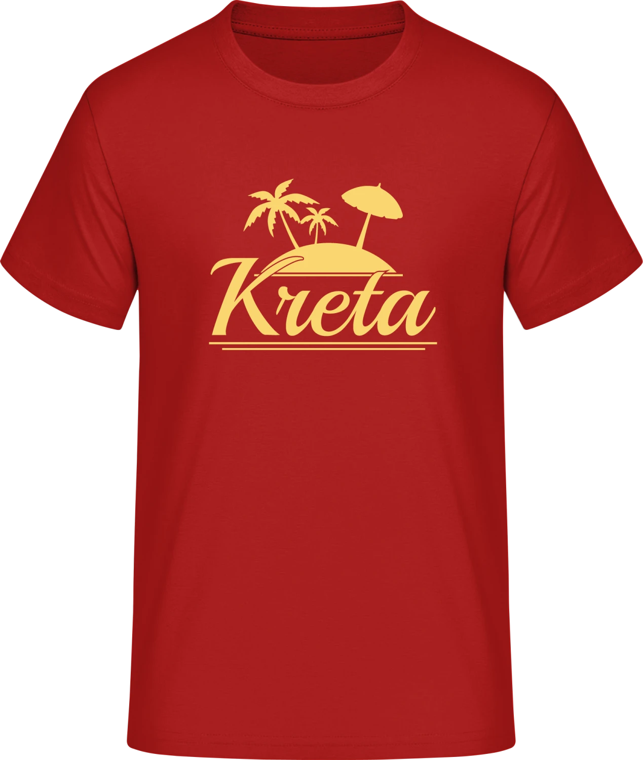 Kreta - Red #E190 T-Shirt - Front
