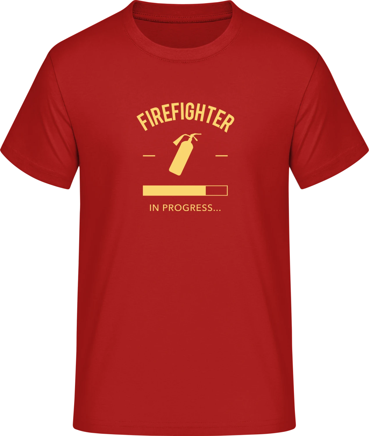 Firefighter in Progress - Red #E190 T-Shirt - Front
