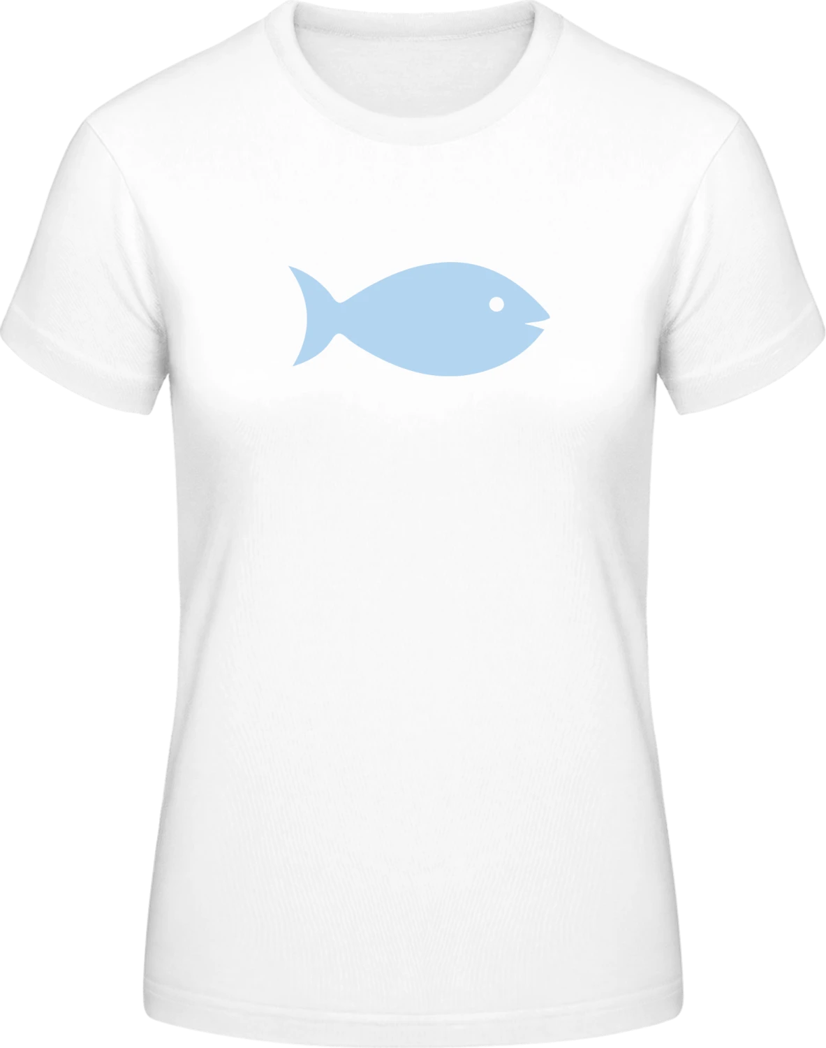 Fish - White #E190 women T-Shirt - Front