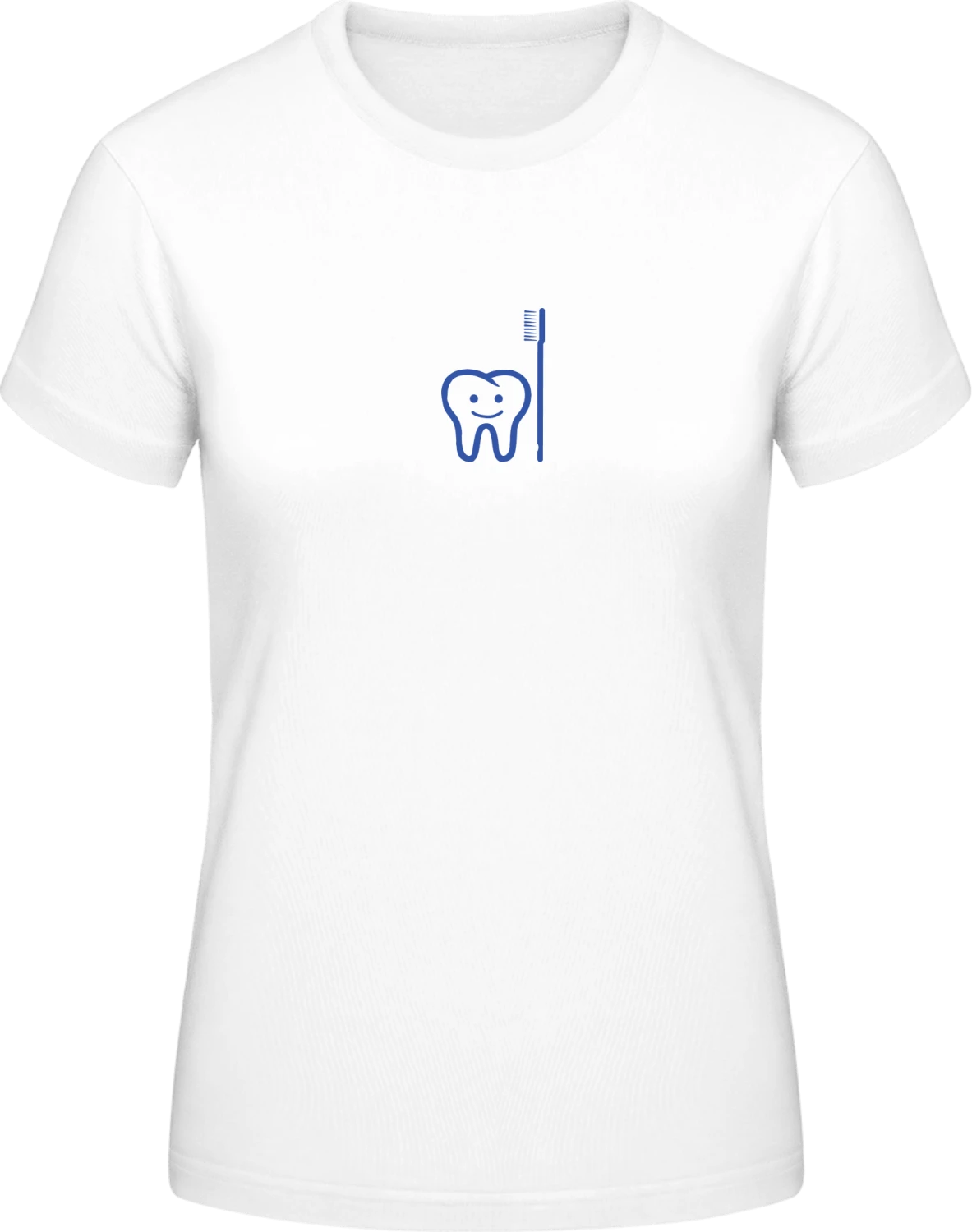 Tooth Cleaning - White #E190 women T-Shirt - Front