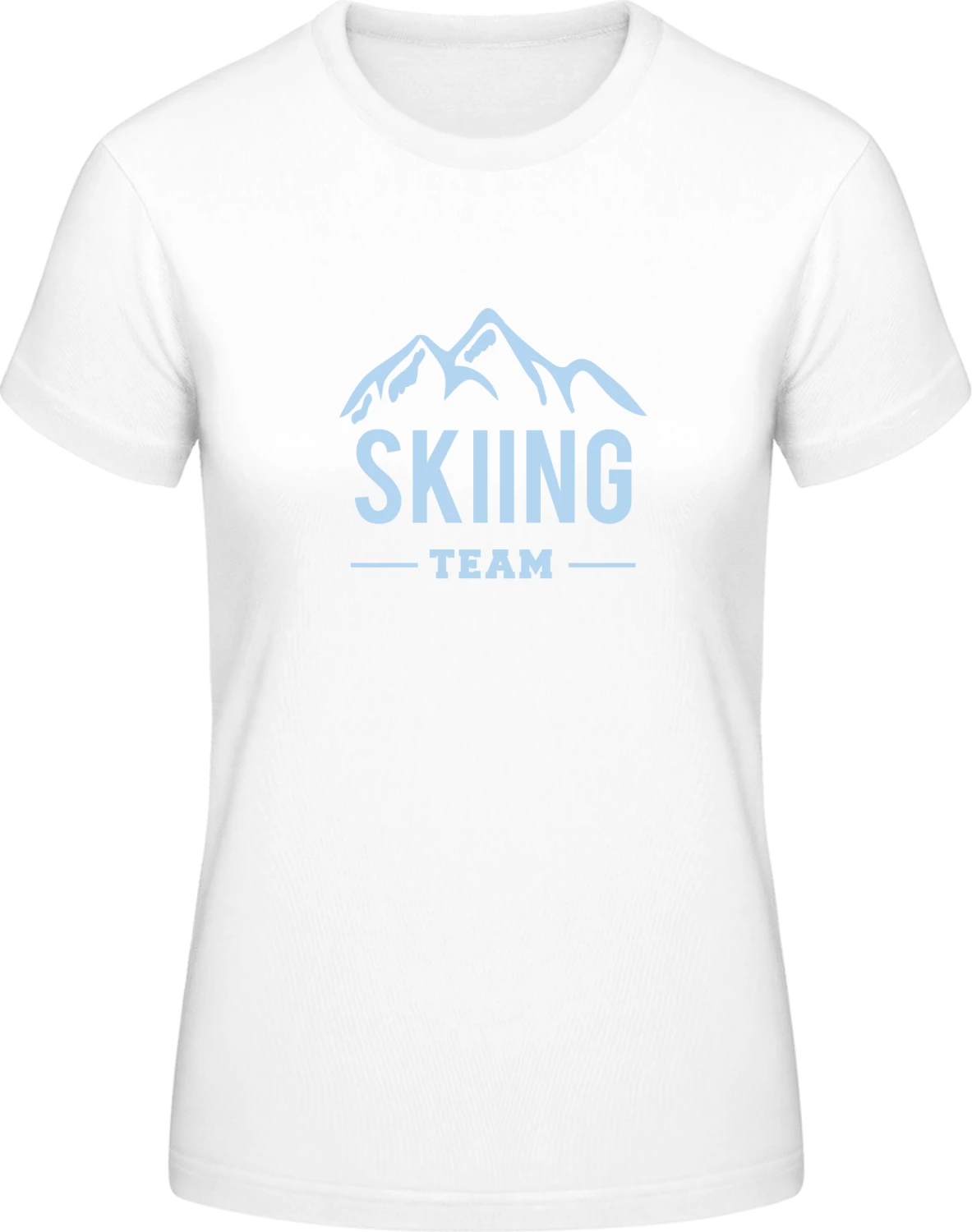 Skiing Team - White #E190 women T-Shirt - Front