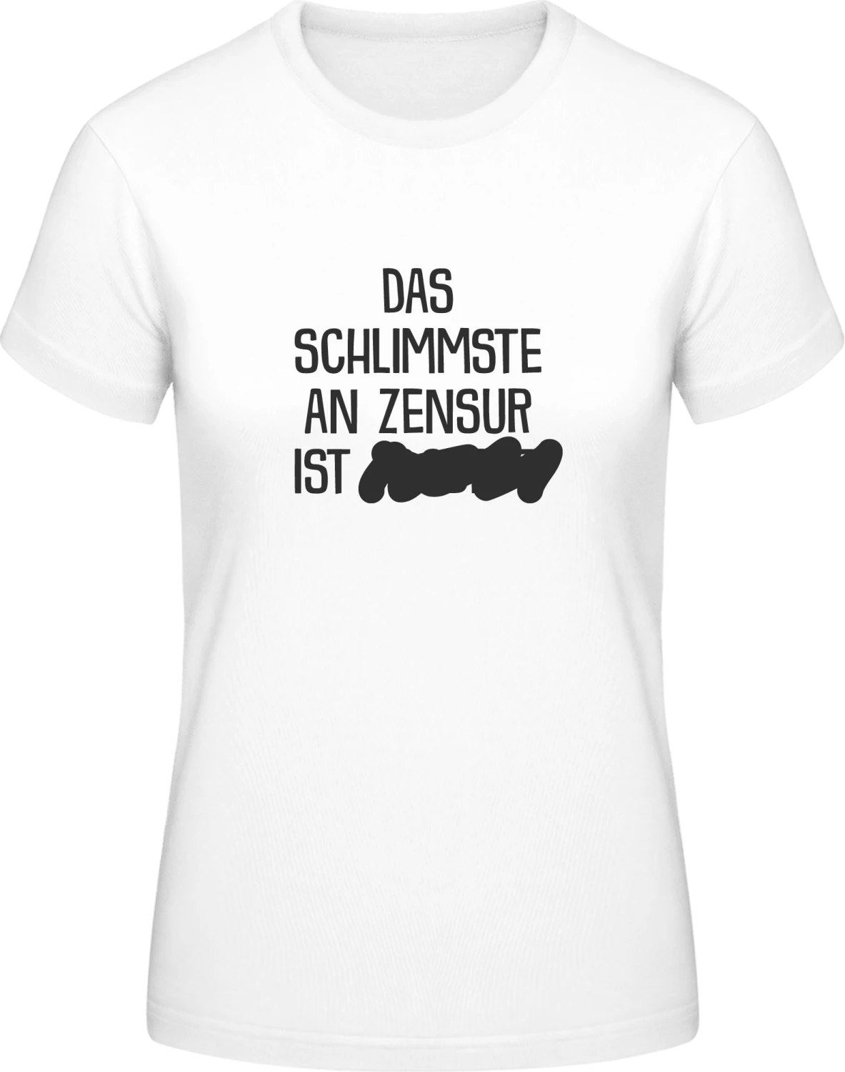 Zensur - White #E190 women T-Shirt - Front