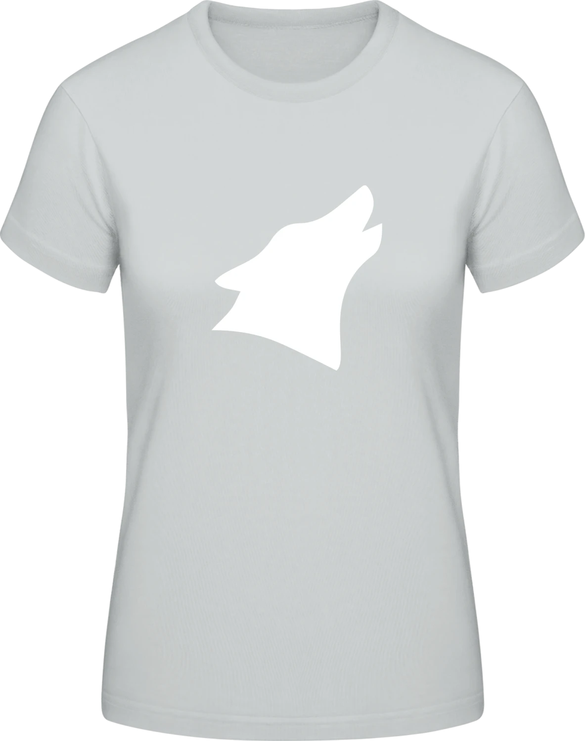 Wolf Silhouette - Pacific grey #E190 women T-Shirt - Front