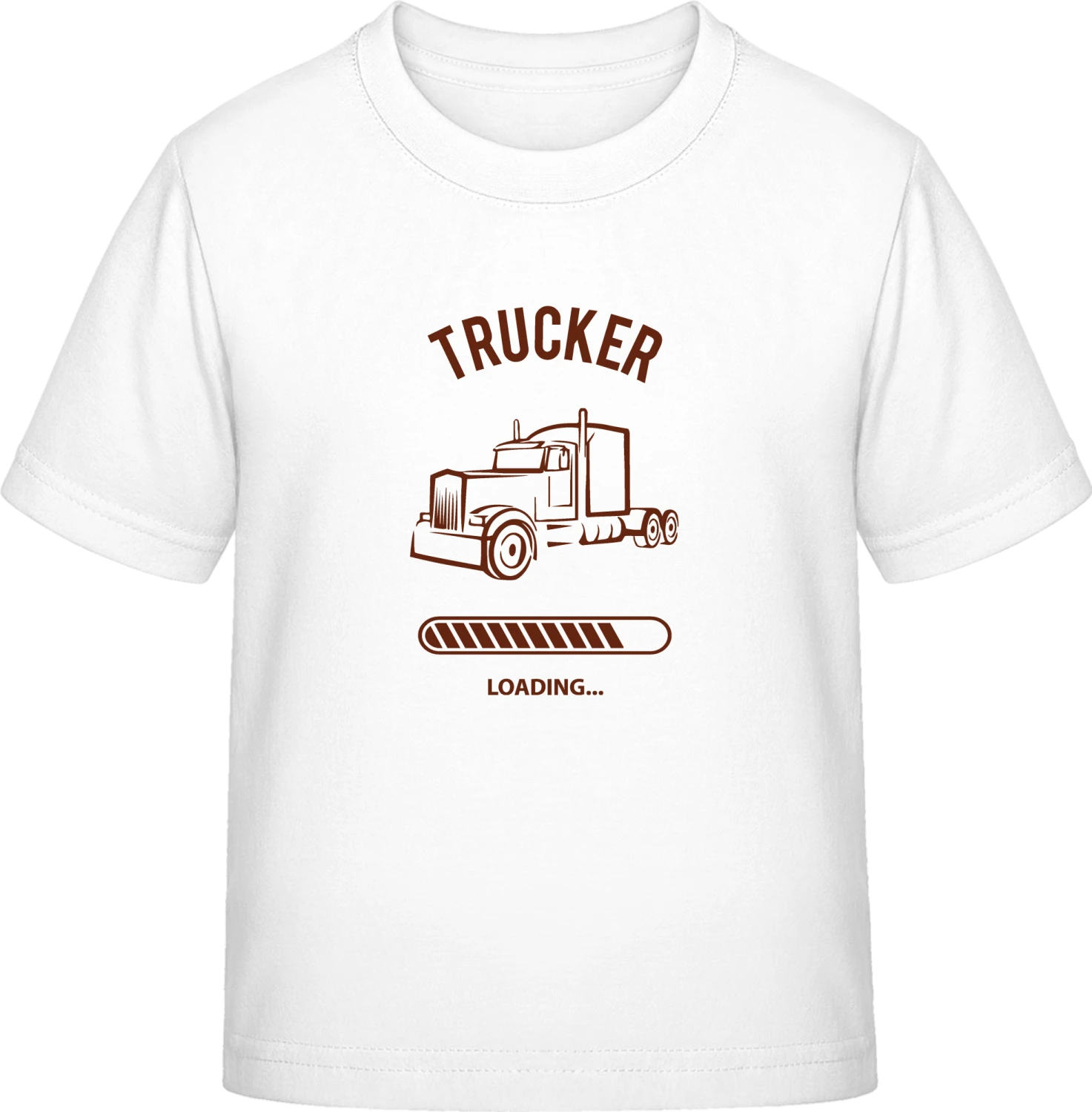 Trucker Loading - White Exact 190 Kids - Front
