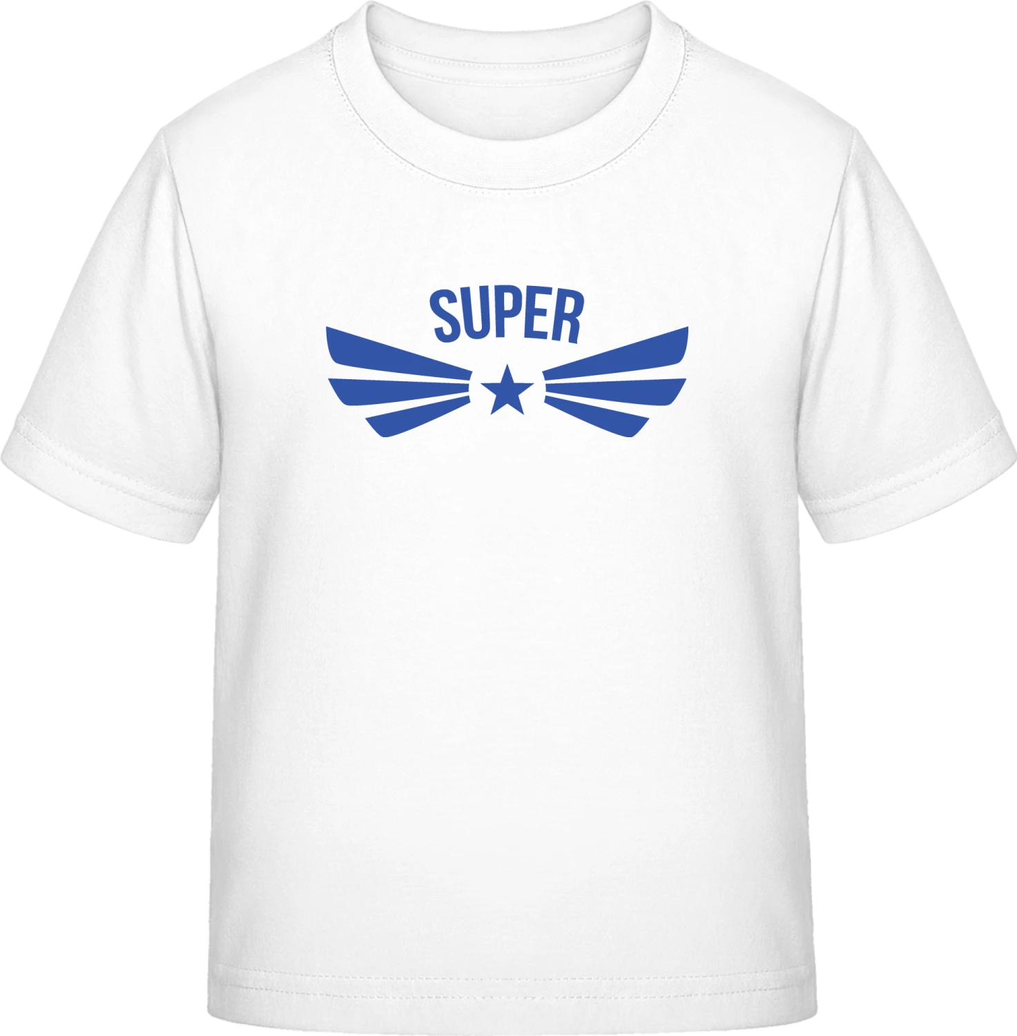Winged Super + YOUR TEXT - White Exact 190 Kids - Front