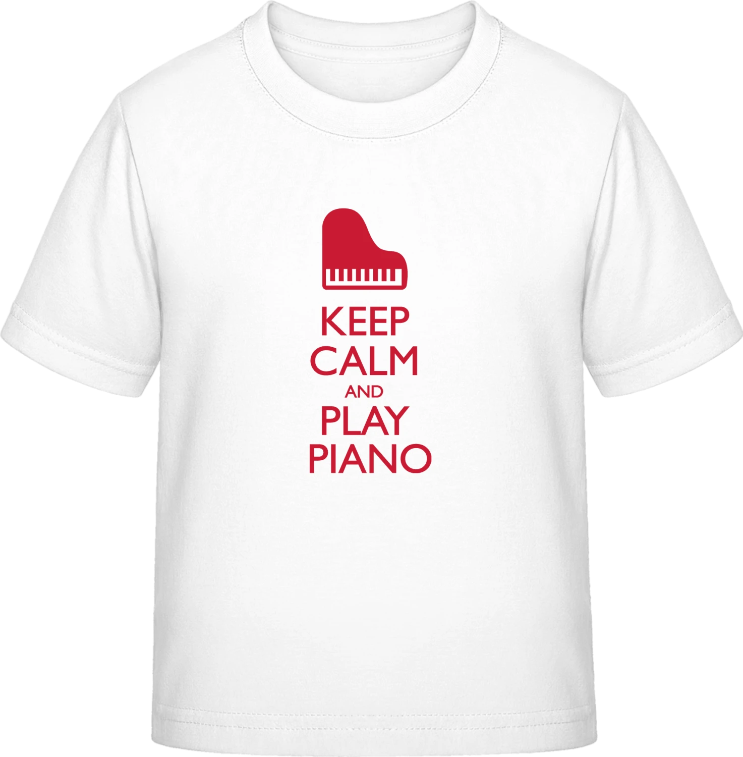 Keep Calm And Play Piano - White Exact 190 Kids - Front