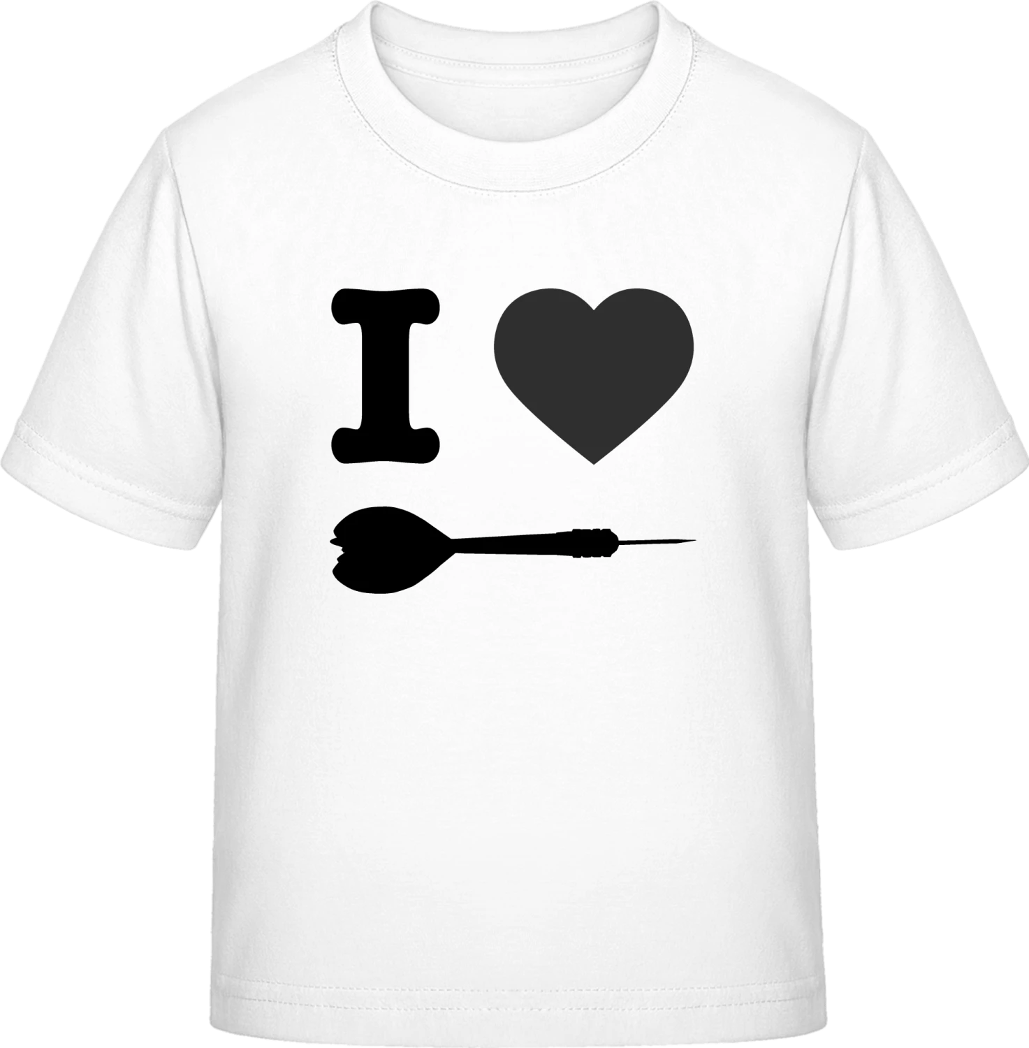 I Heart Darts - White Exact 190 Kids - Front