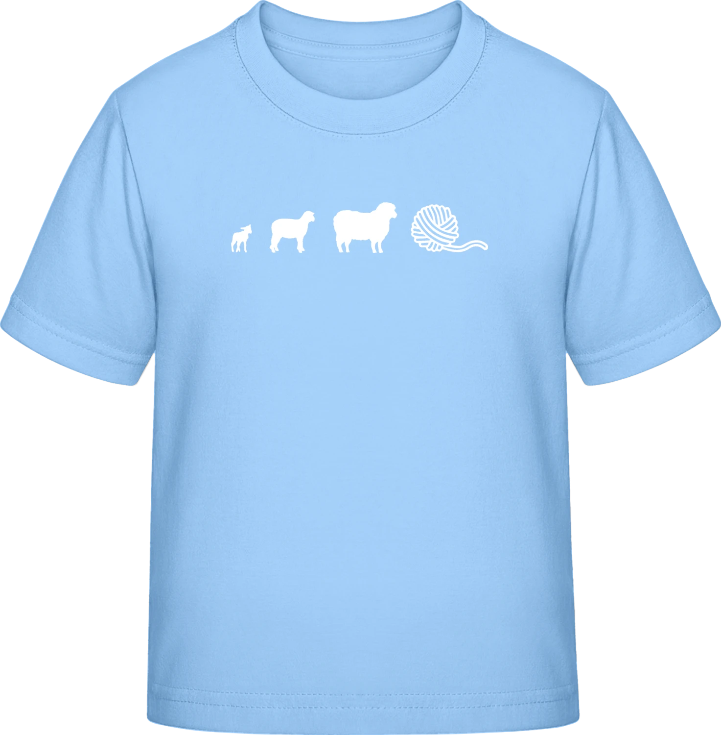Evolution Of Sheep To Wool - Sky Blue Exact 190 Kids - Front