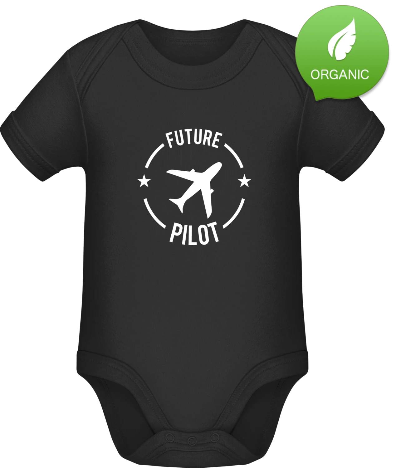 Future Pilot - Black Organic Bodysuit - Front