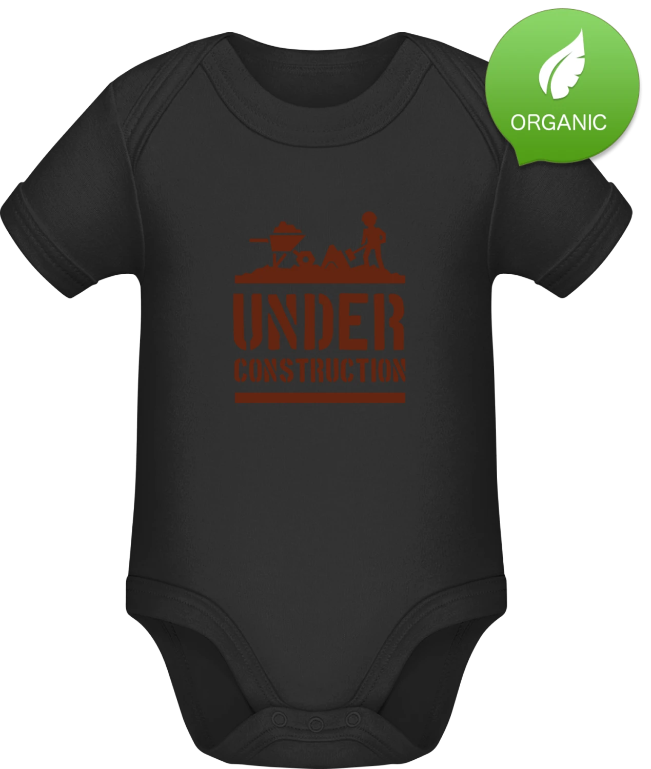 Under Construction - Black Organic Bodysuit - Front
