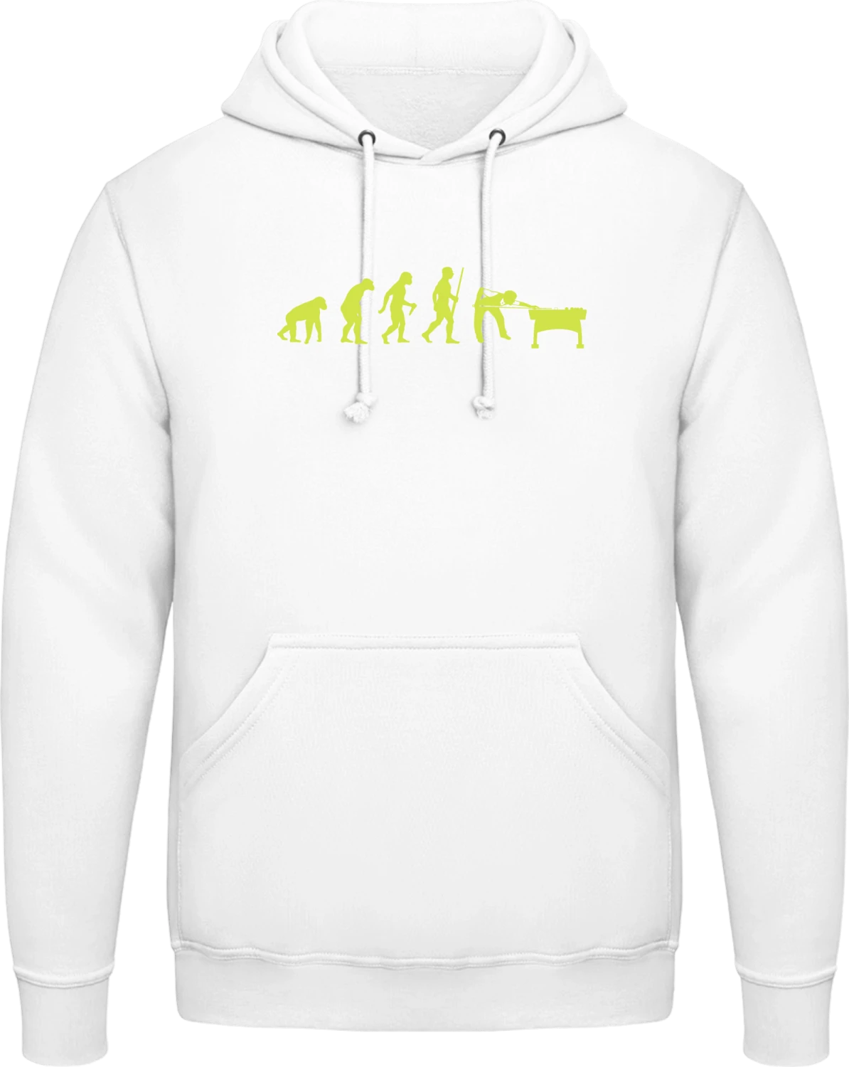 Billiards Evolution - Arctic white AWDis man hoodie - Front