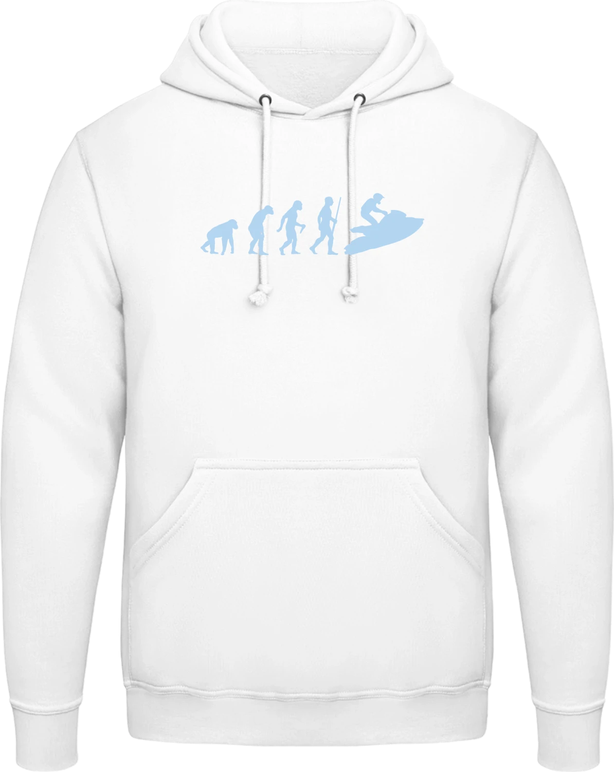 Jet Ski Evolution - Arctic white AWDis man hoodie - Front