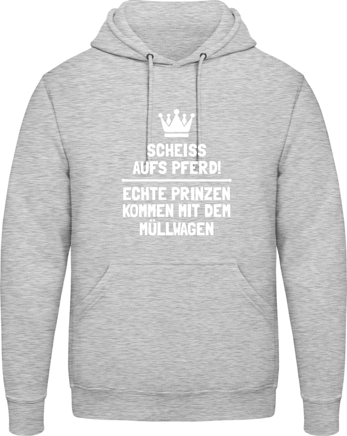 Echte Prinzen kommen mit dem Müllwagen - Front_Heather Grey