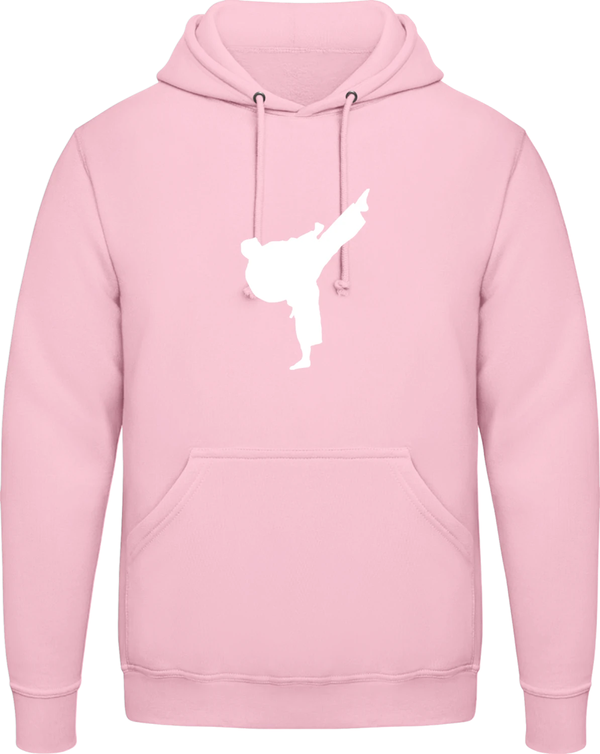 Taekwondo Fighter - Baby pink AWDis man hoodie - Front