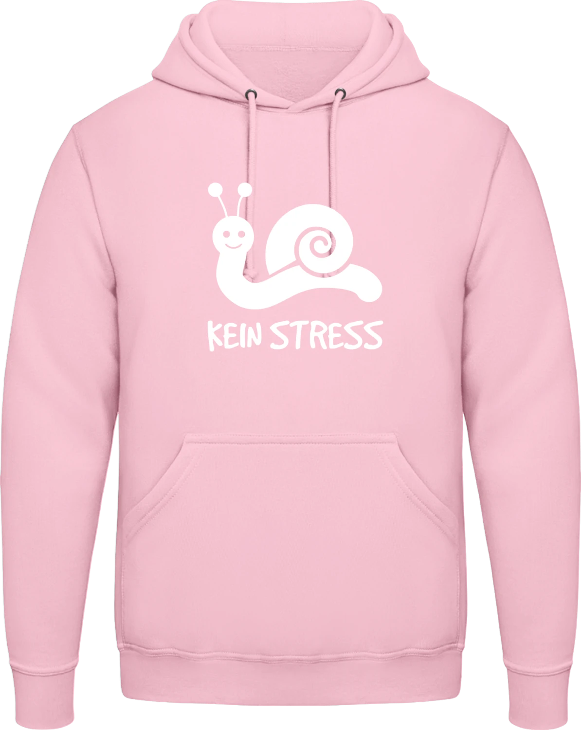 Kein Stress Schneckentempo - Baby pink AWDis man hoodie - Front