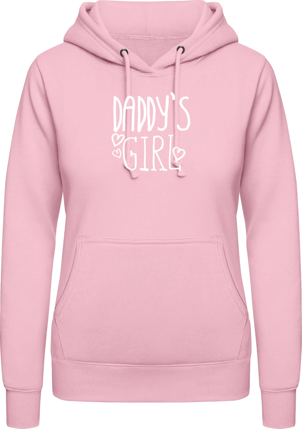 Daddy's Girl - Baby pink AWDis ladies hoodie - Front