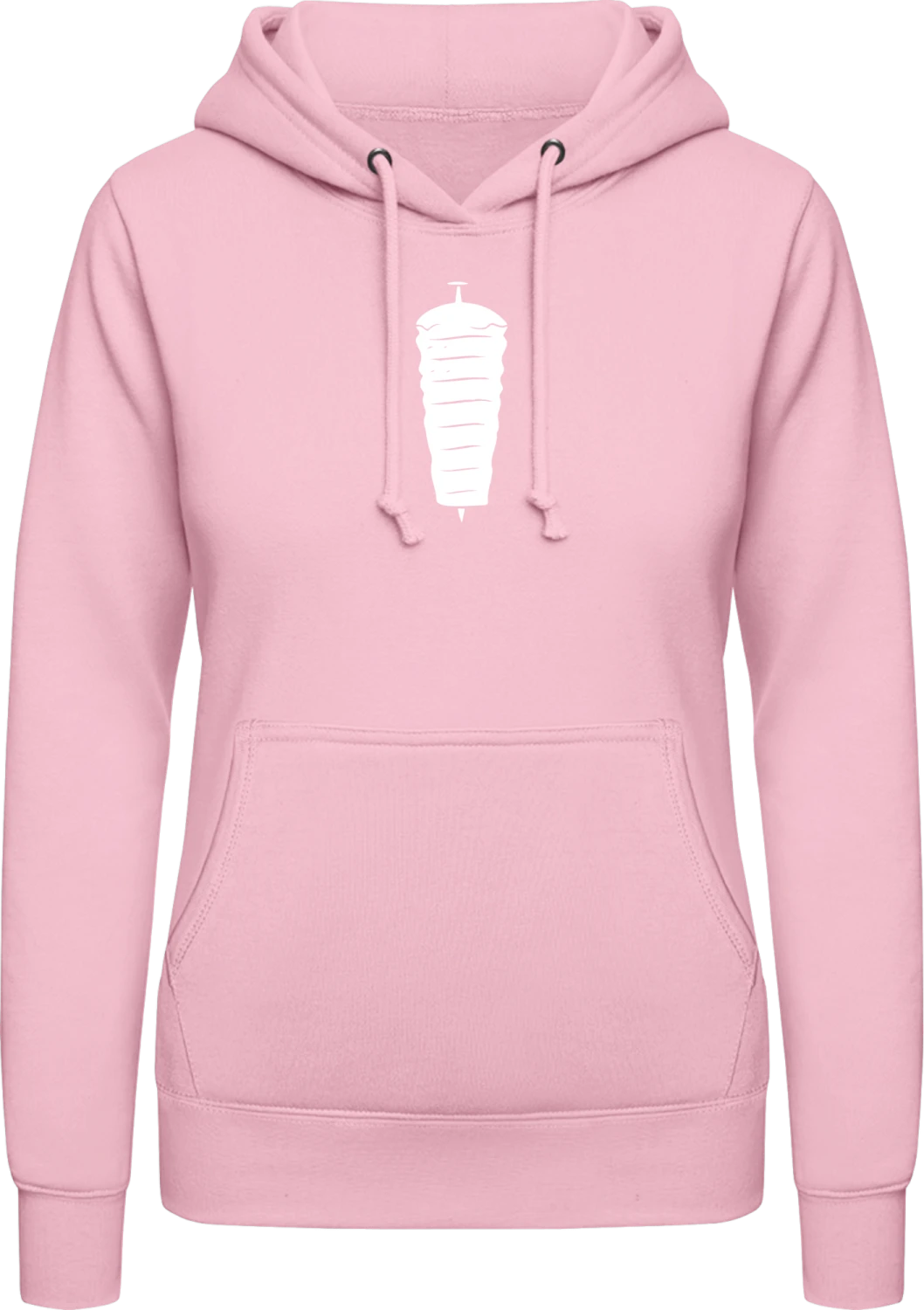 Döner Kebab - Baby pink AWDis ladies hoodie - Front
