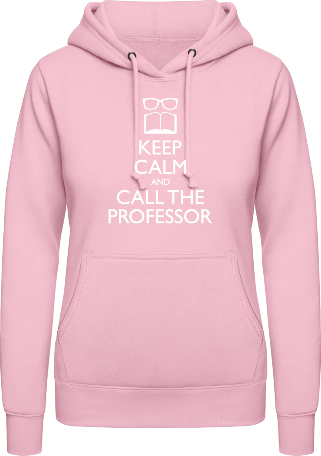 Keep Calm And Call The Professor - Baby pink AWDis ladies hoodie - Front