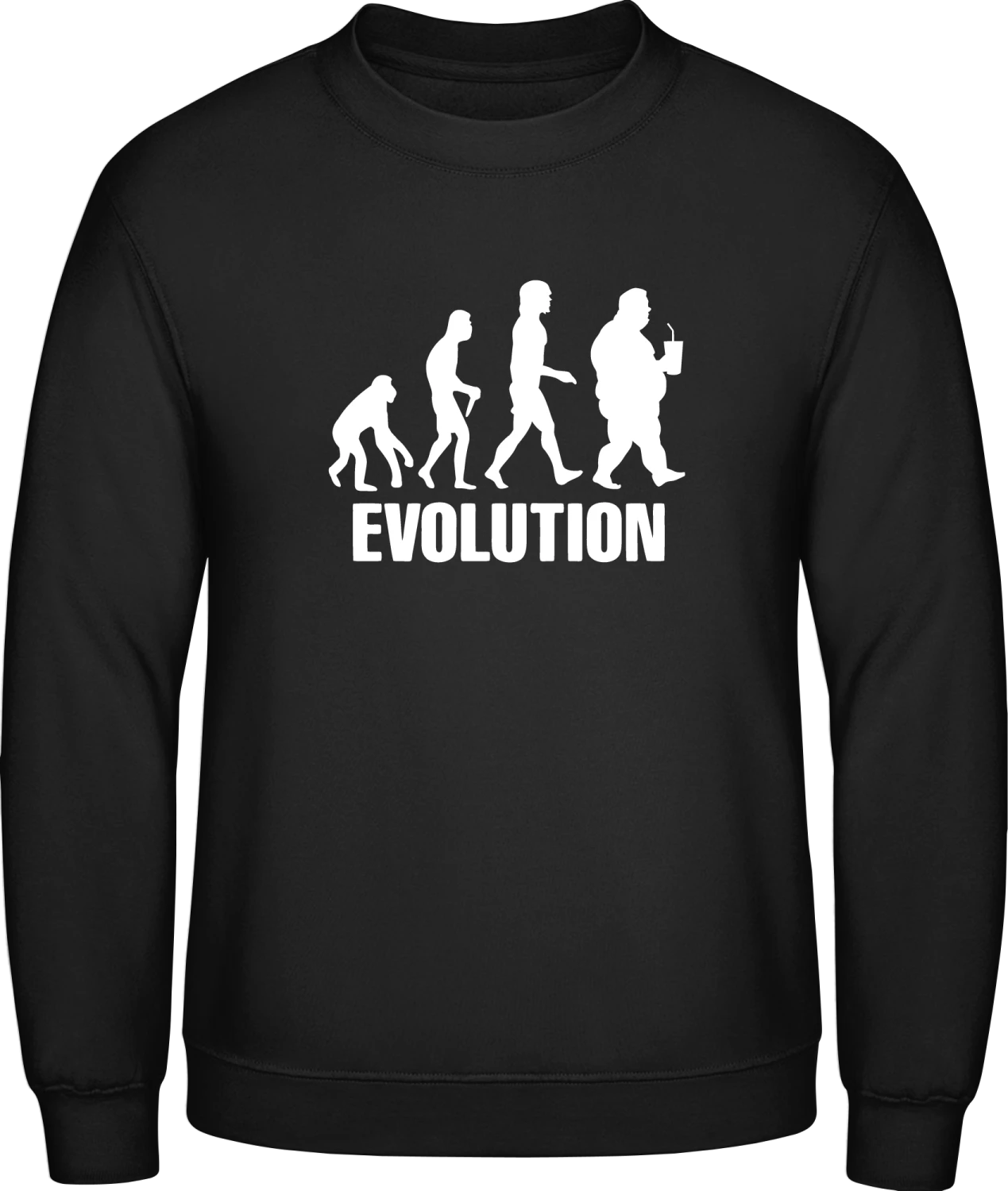 Man Evolution - Black AWDis sweatshirt Men - Front
