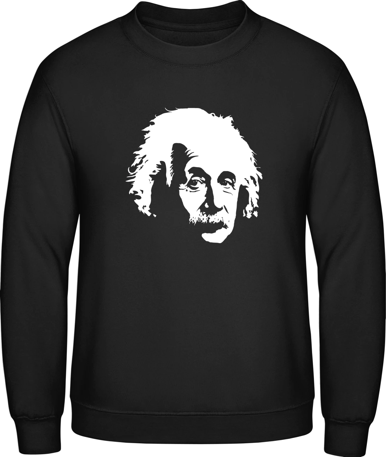 Einstein Face - Black AWDis sweatshirt Men - Front