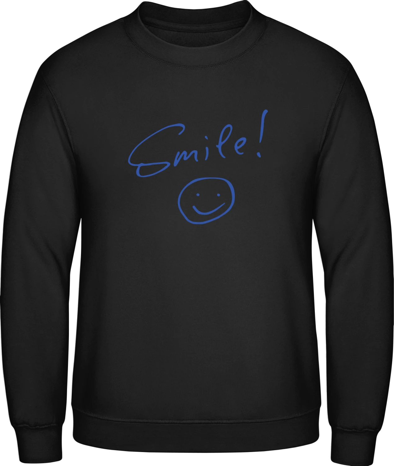Smile Please - Black AWDis sweatshirt Men - Front
